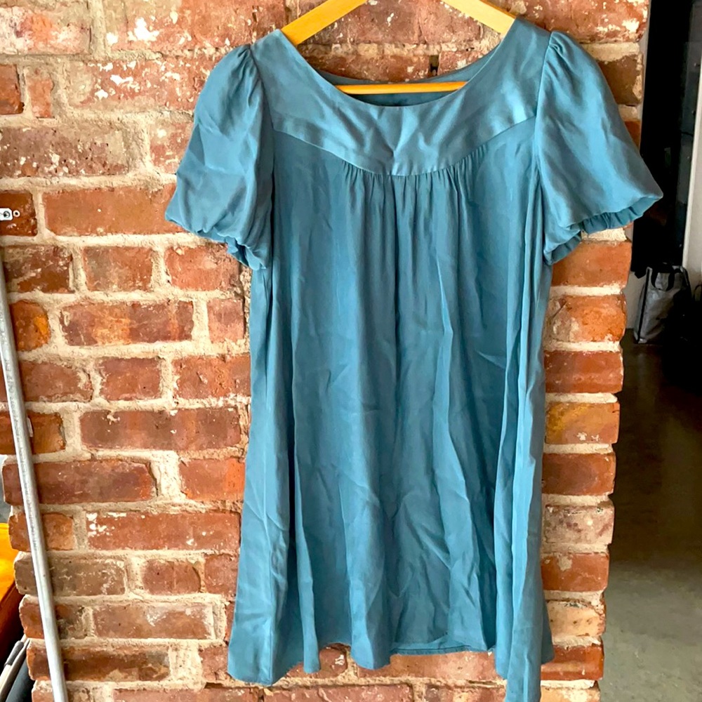 Real silk baby doll mini dress
